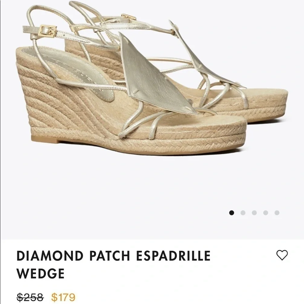Tory Burch Diamond Patch Espadrille Wedge Shoes